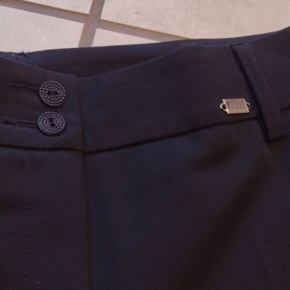 SOLD Geiger Austrian black trouser straight high quality office professional 40 - Picture 3 of 12